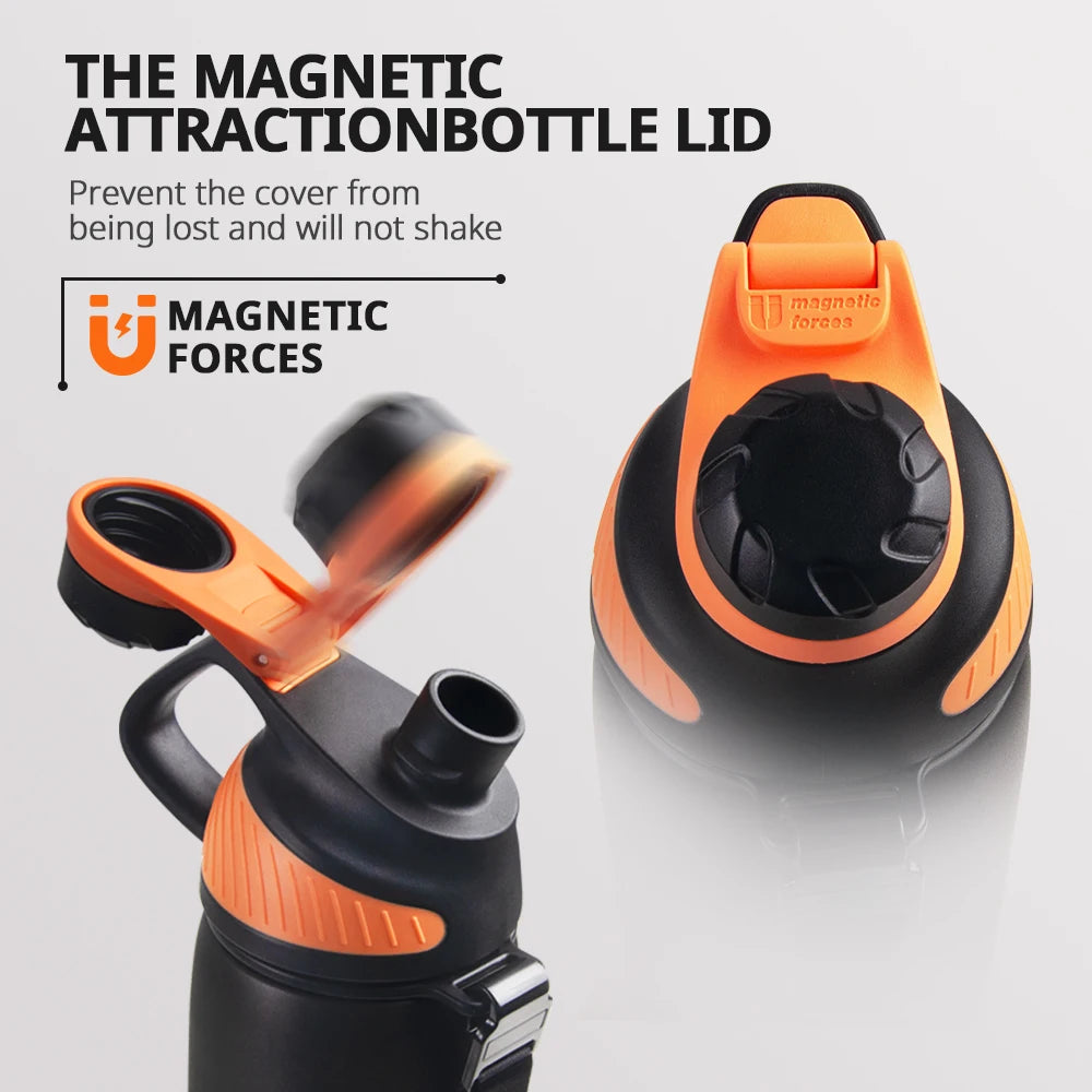 Insulated Stainless Steel Thermos – Magnetic Lid, Keeps Drinks Cold for Outdoor Sports