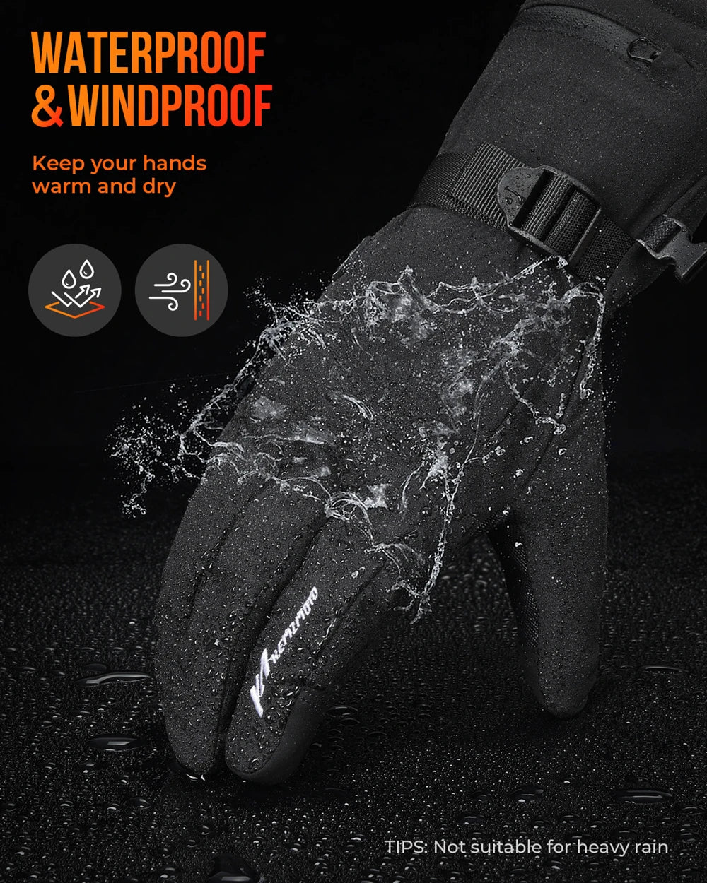 Heated Motorcycle Gloves – Waterproof, Touch Screen, Electric Thermal Gloves for Winter Sports - The Prime Shop