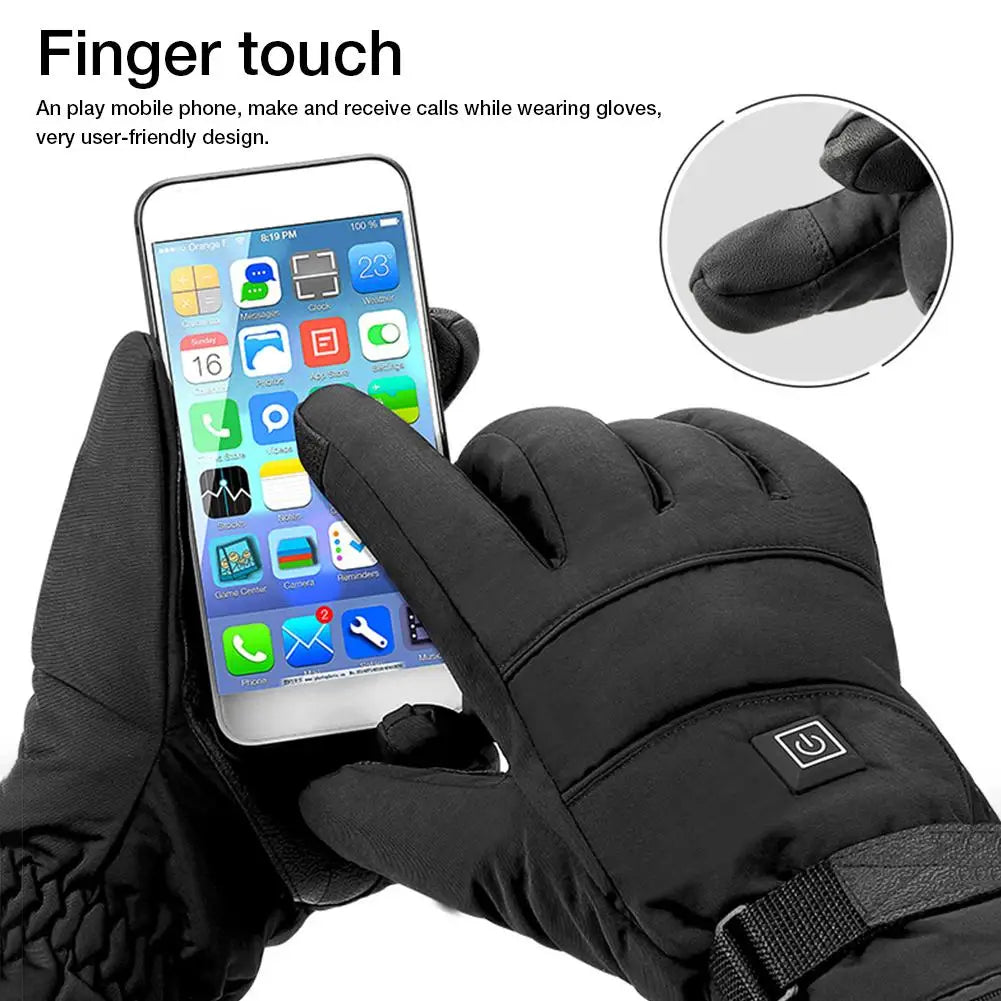 Heated Gloves for Winter – 3.7V Rechargeable Battery Electric Hand Warmers for Skiing, Fishing, Cycling - The Prime Shop