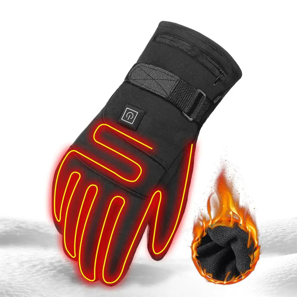 Heated Gloves for Winter – 3.7V Rechargeable Battery Electric Hand Warmers for Skiing, Fishing, Cycling - The Prime Shop