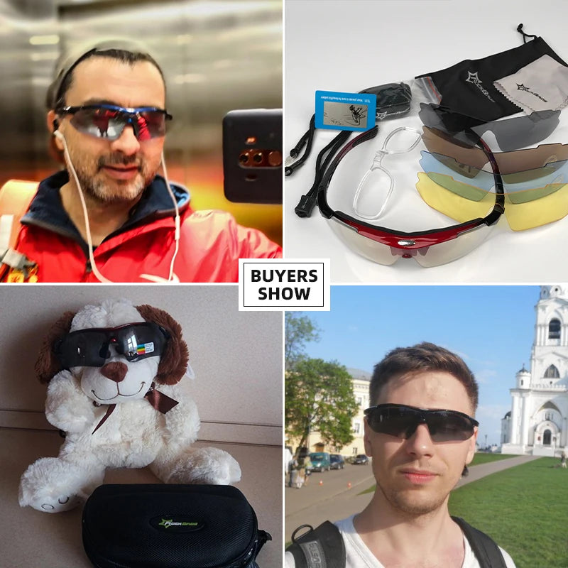Polarized Cycling Glasses – Photochromic Sports Sunglasses with Multi-Lens for MTB & Outdoor Rides