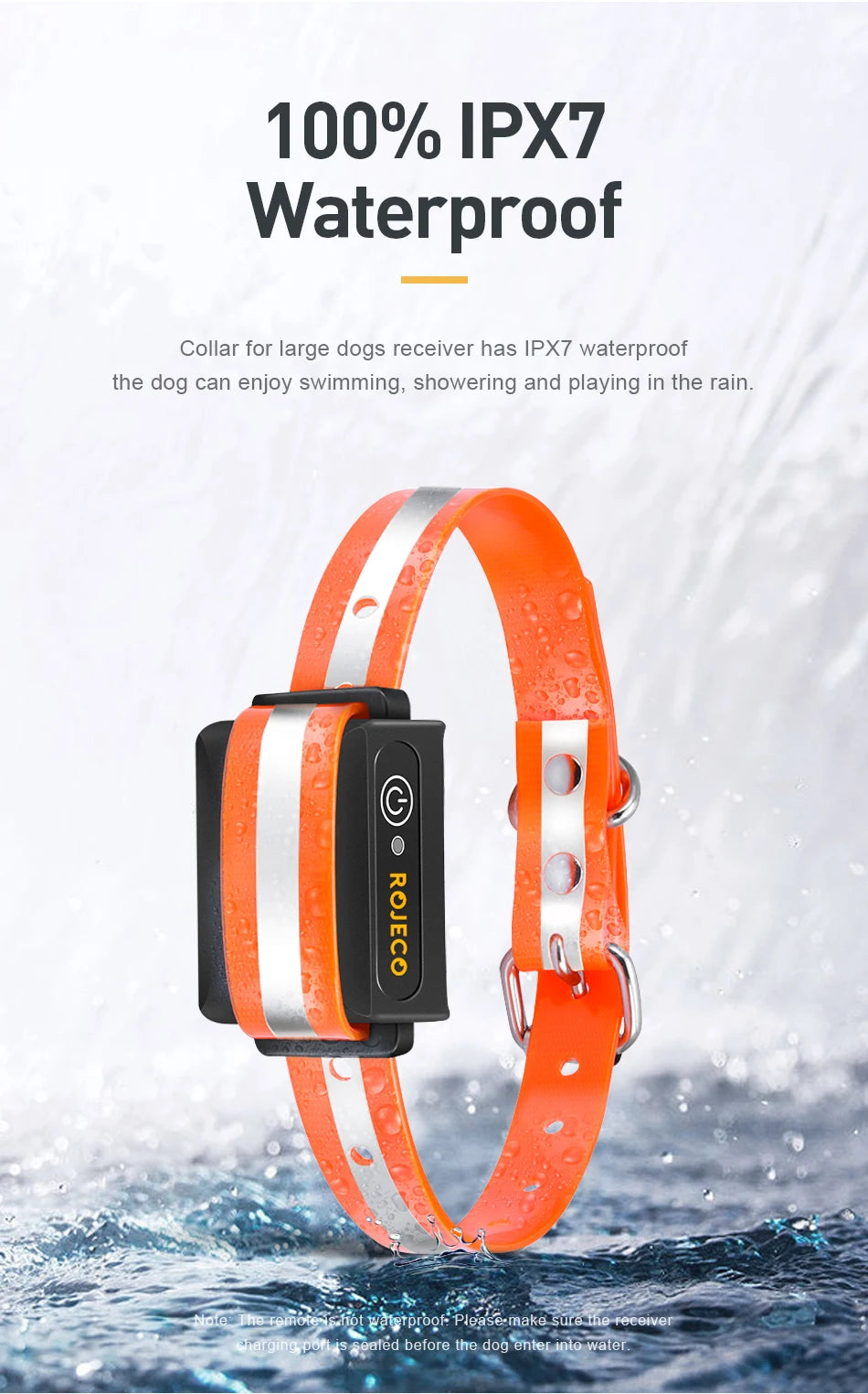 ROJECO 1000m Electric Dog Training Collar Remote Control Training Collar For Pet Rechargeable Dog Bark Control Stop Shock Collar - The Prime Shop
