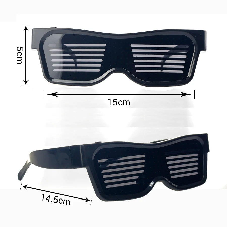 Magic Bluetooth LED Party Glasses – APP-Controlled Luminous Glow Glasses for DJs & Events
