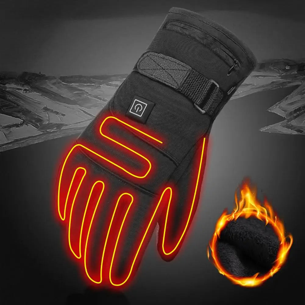 Heated Gloves for Winter – 3.7V Rechargeable Battery Electric Hand Warmers for Skiing, Fishing, Cycling - The Prime Shop