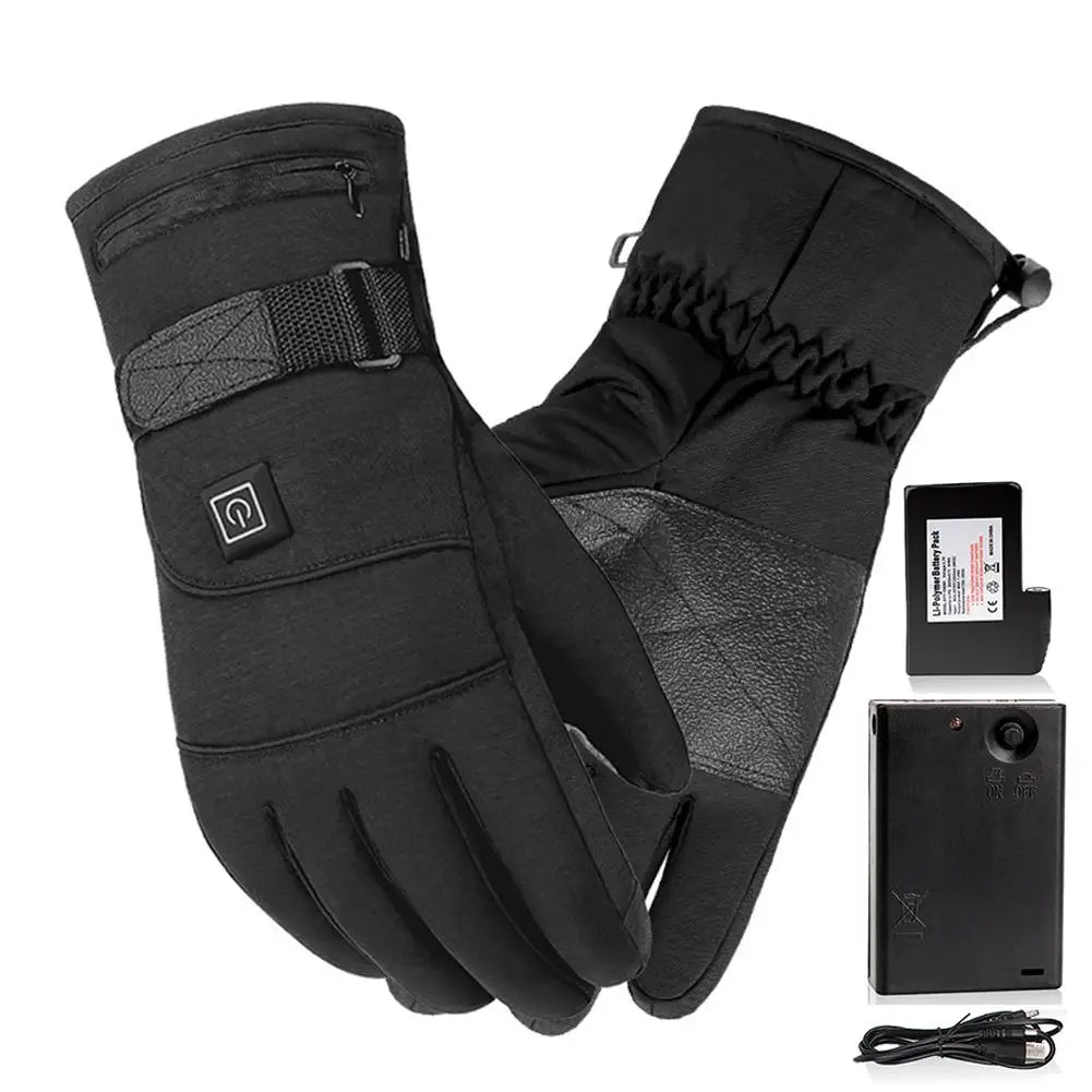 Heated Gloves for Winter – 3.7V Rechargeable Battery Electric Hand Warmers for Skiing, Fishing, Cycling - The Prime Shop