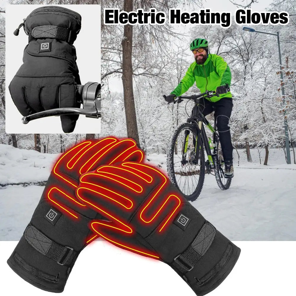 Heated Gloves for Winter – 3.7V Rechargeable Battery Electric Hand Warmers for Skiing, Fishing, Cycling - The Prime Shop