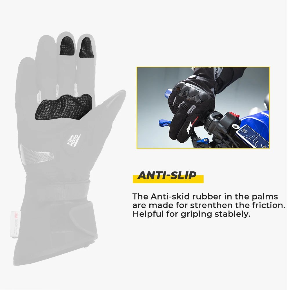 Heated Motorcycle Gloves – Waterproof, Touch Screen, Electric Thermal Gloves for Winter Sports - The Prime Shop