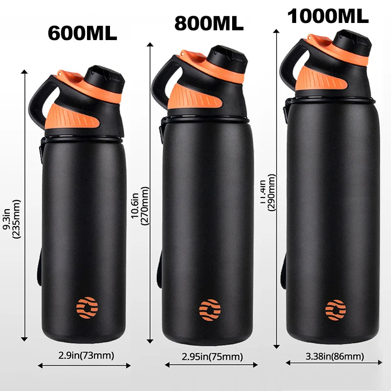 Insulated Stainless Steel Thermos – Magnetic Lid, Keeps Drinks Cold for Outdoor Sports