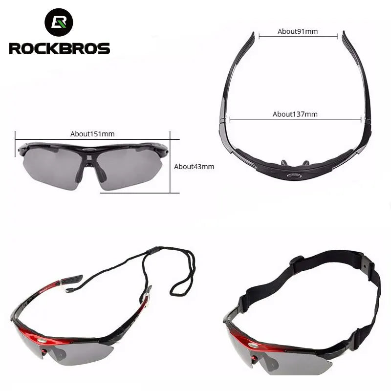 Polarized Cycling Glasses – Photochromic Sports Sunglasses with Multi-Lens for MTB & Outdoor Rides
