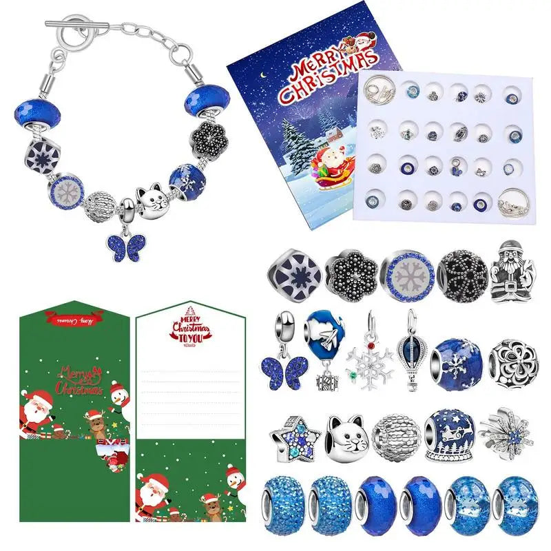 Zodiac Charm Bracelet Advent Calendar – 24 Days Crystal Jewelry Making Kit - The Prime Shop