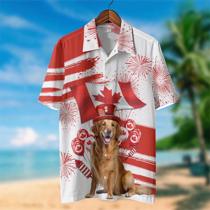 Happy Canada Day 3D Shirt – Maple Leaf Patriotic Tee for Men & Women