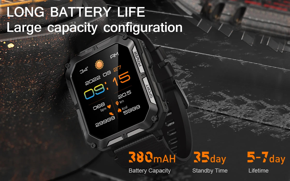 Pro Smart Watch C20 – Voice Assistant, Wireless Call, IP68 Waterproof for Android & iOS