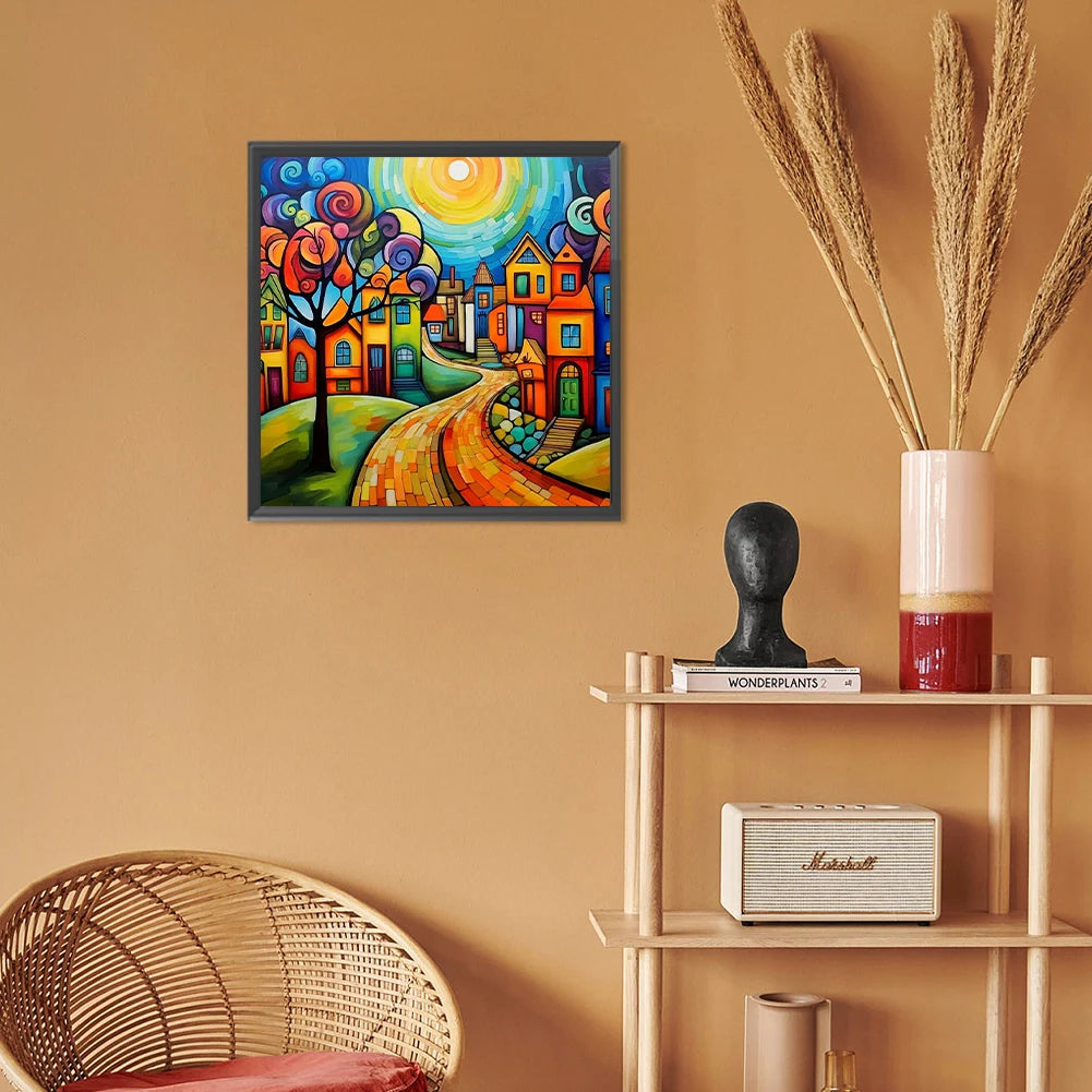 5D DIY Diamond Painting Kit – Vibrant Street Scene for Creative Home Decor - The Prime Shop