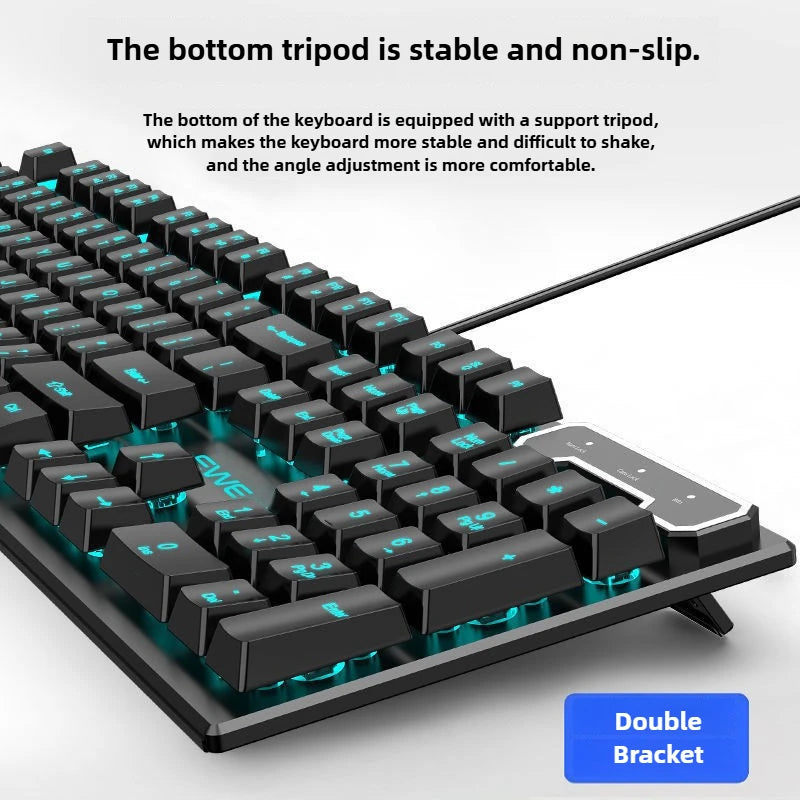 Wired USB RGB Gaming Keyboard & Mouse Combo – Ergonomic, Waterproof Set for Desktop Gamers