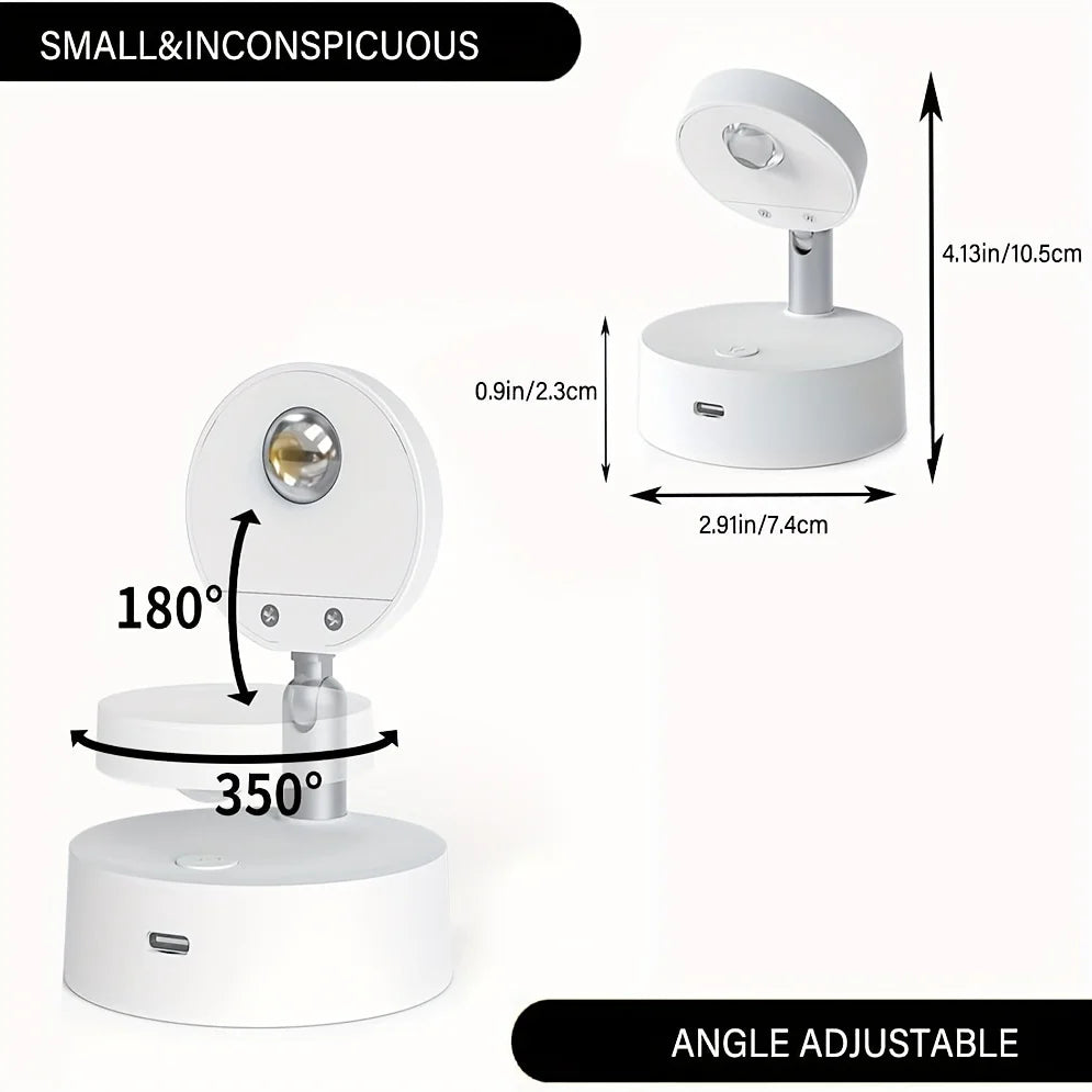 Cordless RGB Cat's Eye LED Wall Lamp – Dimmable Remote Control Night Light for Staircase - The Prime Shop
