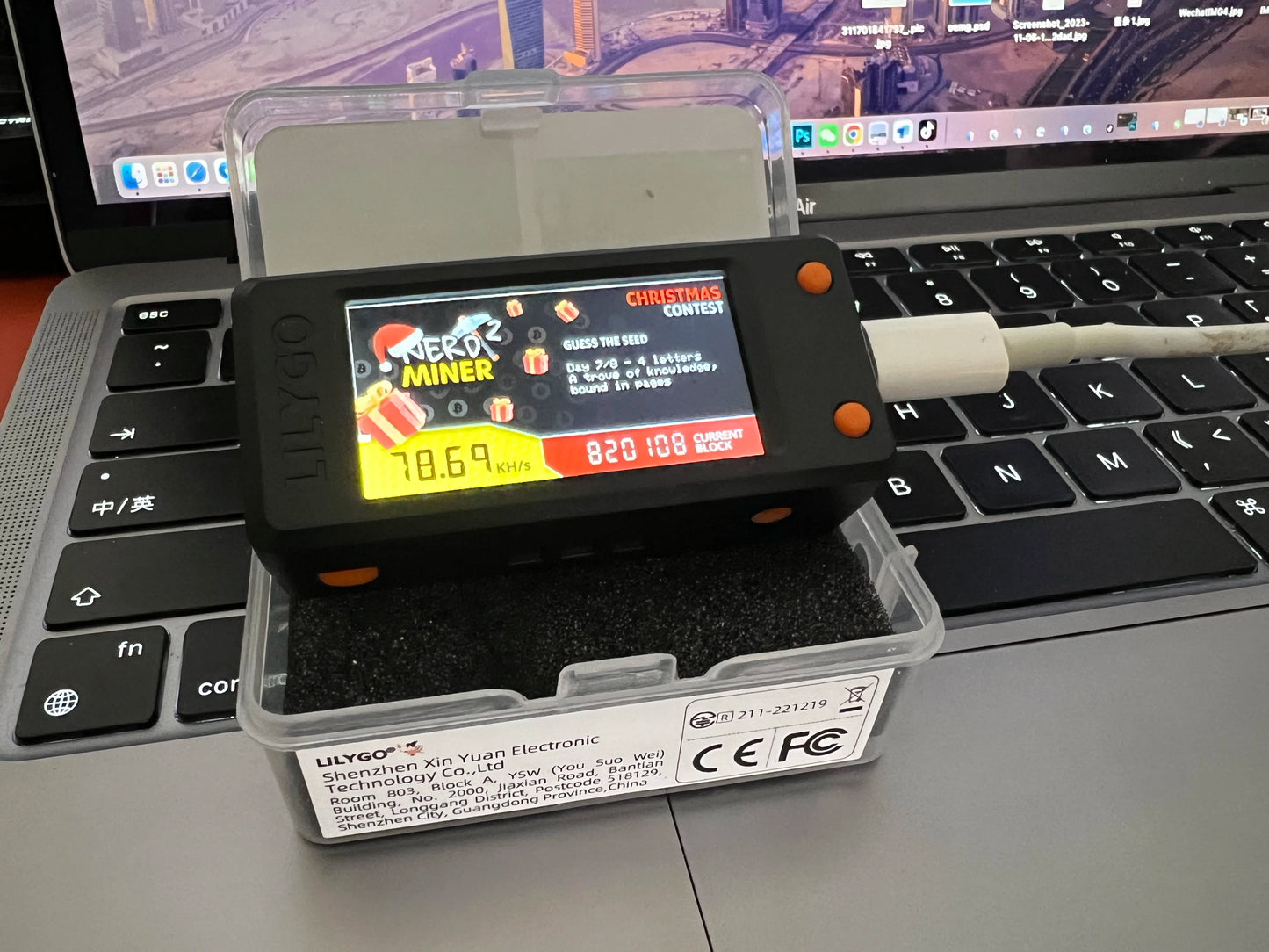 Nerdminer V2 Firmware 1.6.3 T-Display S3 Board 78K/S Hashrate BTC Solo Miner