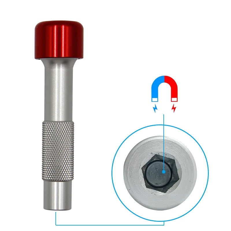 Aluminum Red Hat Reinforced Screwdriver Handle for Manual Drilling, Automotive, and Home Repairs