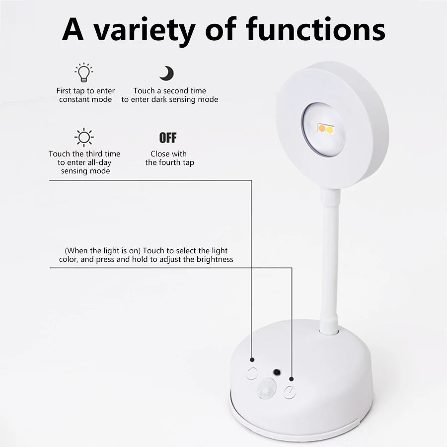 Rechargeable Induction Wall Spotlight – Adjustable Brightness, Three Colors, Punch-Free - The Prime Shop