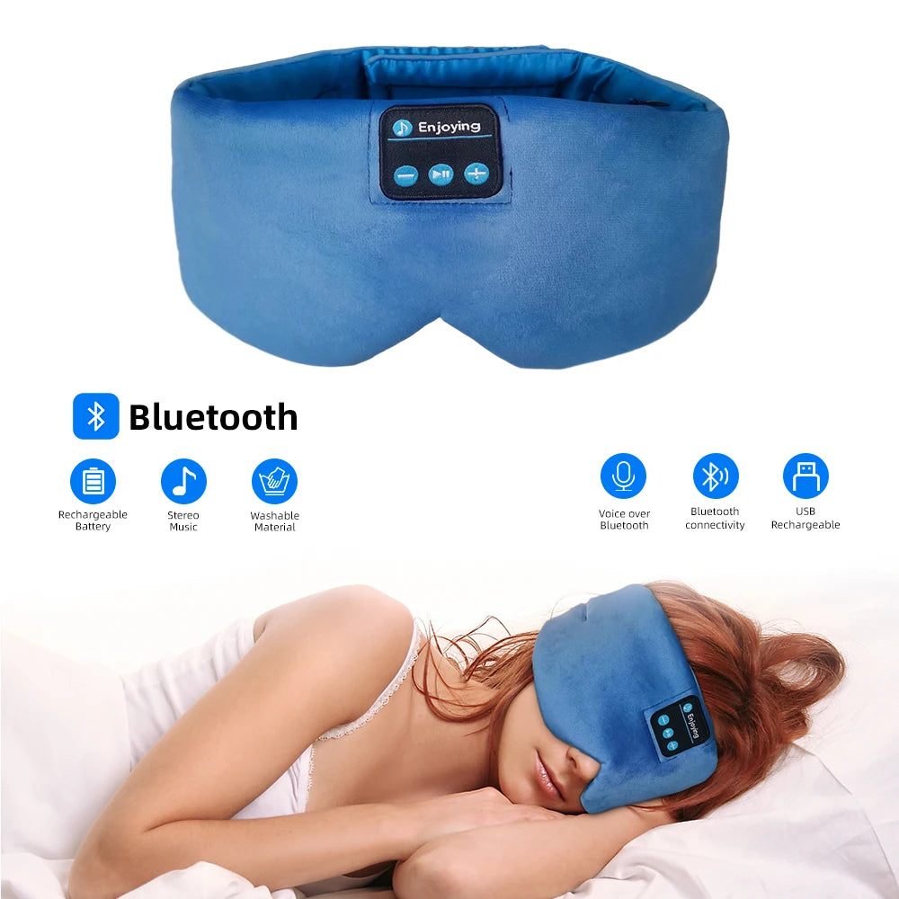 Eye Mask with Bluetooth Headphones – Adjustable Music Sleep Mask for Comfort and Insomnia - The Prime Shop