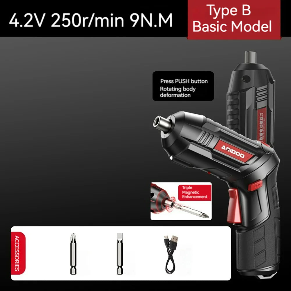 Portable Electric Screwdriver – Compact, Rechargeable Tool for Easy DIY Projects - The Prime Shop
