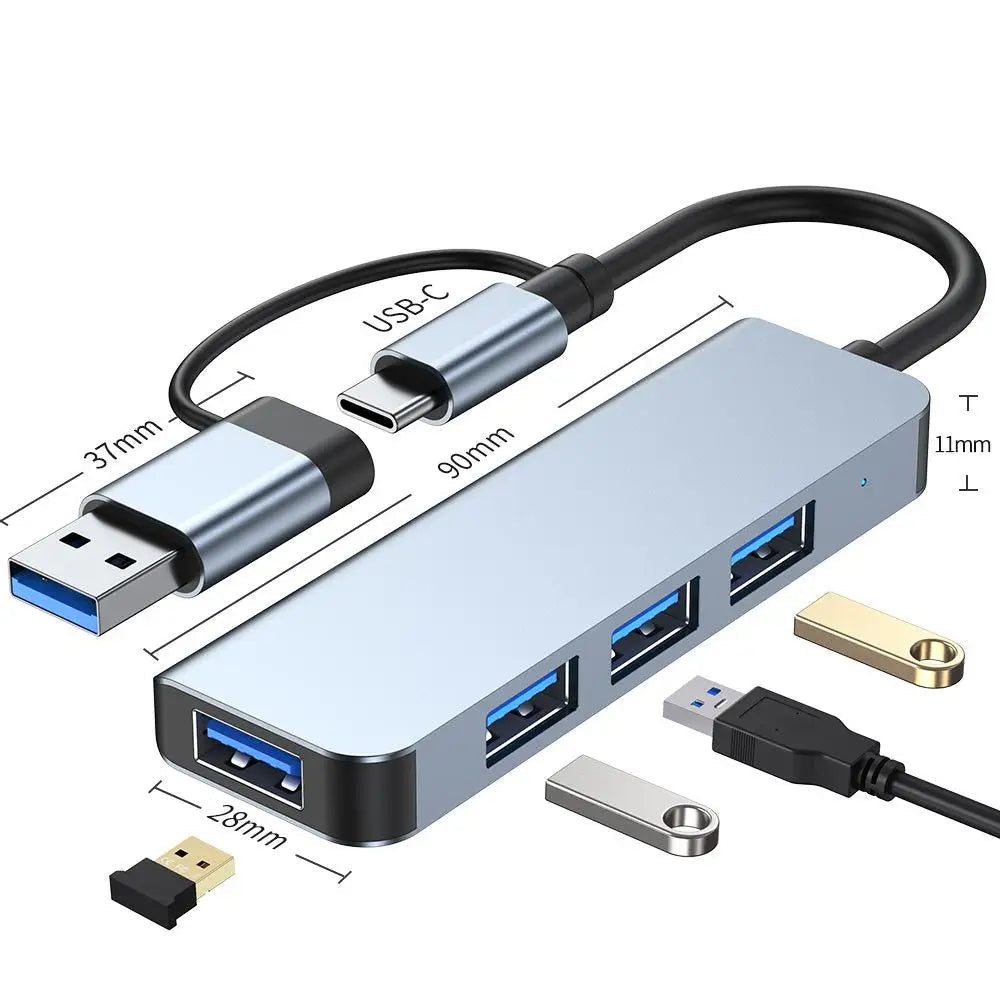 USB C Hub 8-in-1 Splitter with USB Ports, SD/TF Reader, Audio Output