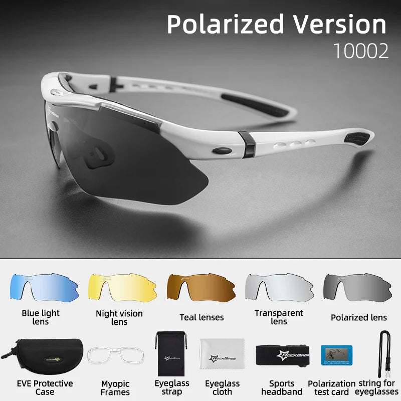 Polarized Cycling Glasses – Photochromic Sports Sunglasses with Multi-Lens for MTB & Outdoor Rides