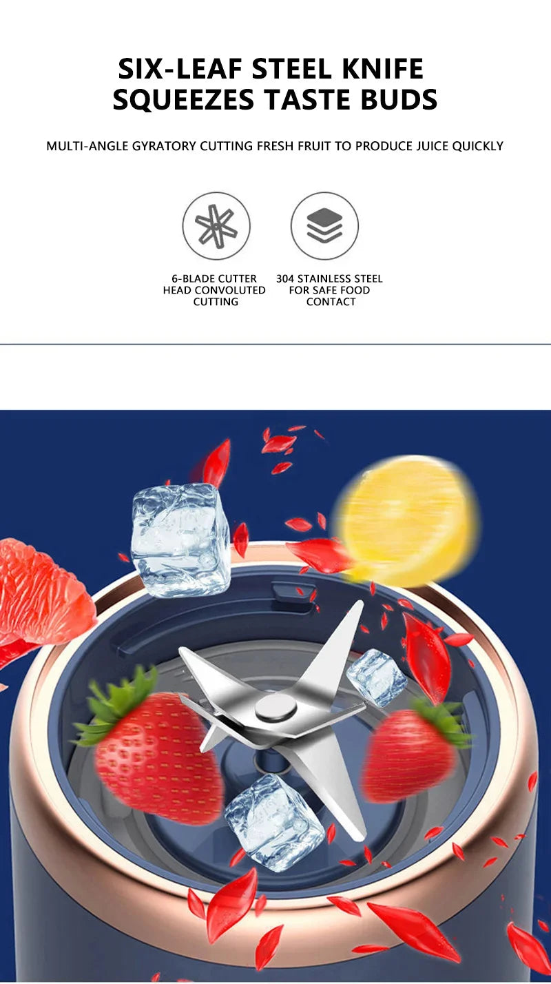 Xiaomi Double Cup Portable Blender - USB Rechargeable for Juices, Smoothies & Milkshakes - The Prime Shop