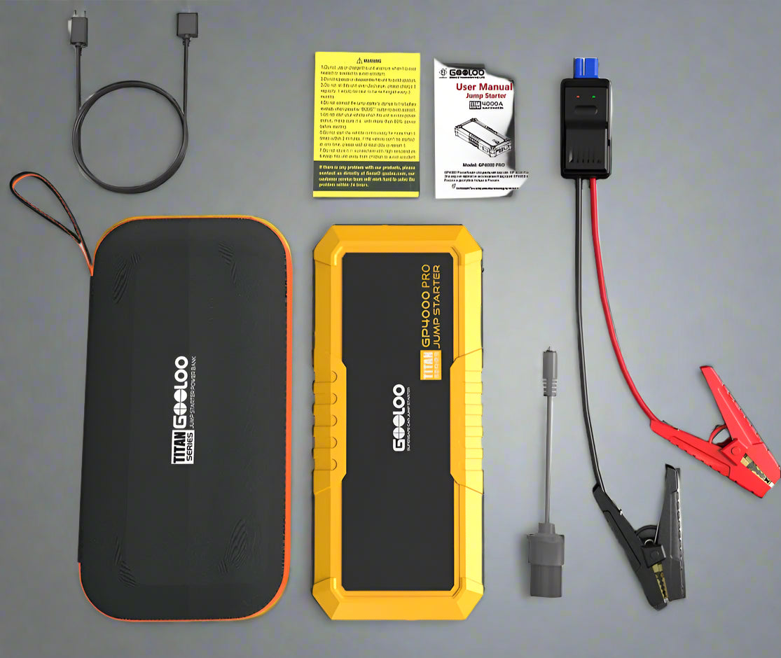 4000A 26800mAh Car Jump Starter – 12V Power Bank for Petrol & Diesel Vehicles