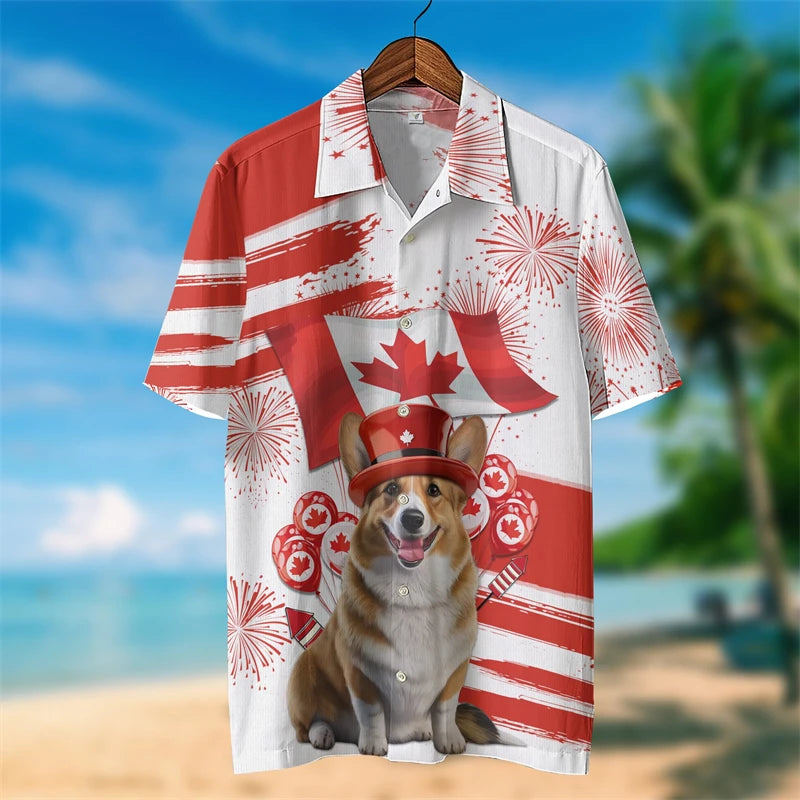 Happy Canada Day 3D Shirt – Maple Leaf Patriotic Tee for Men & Women