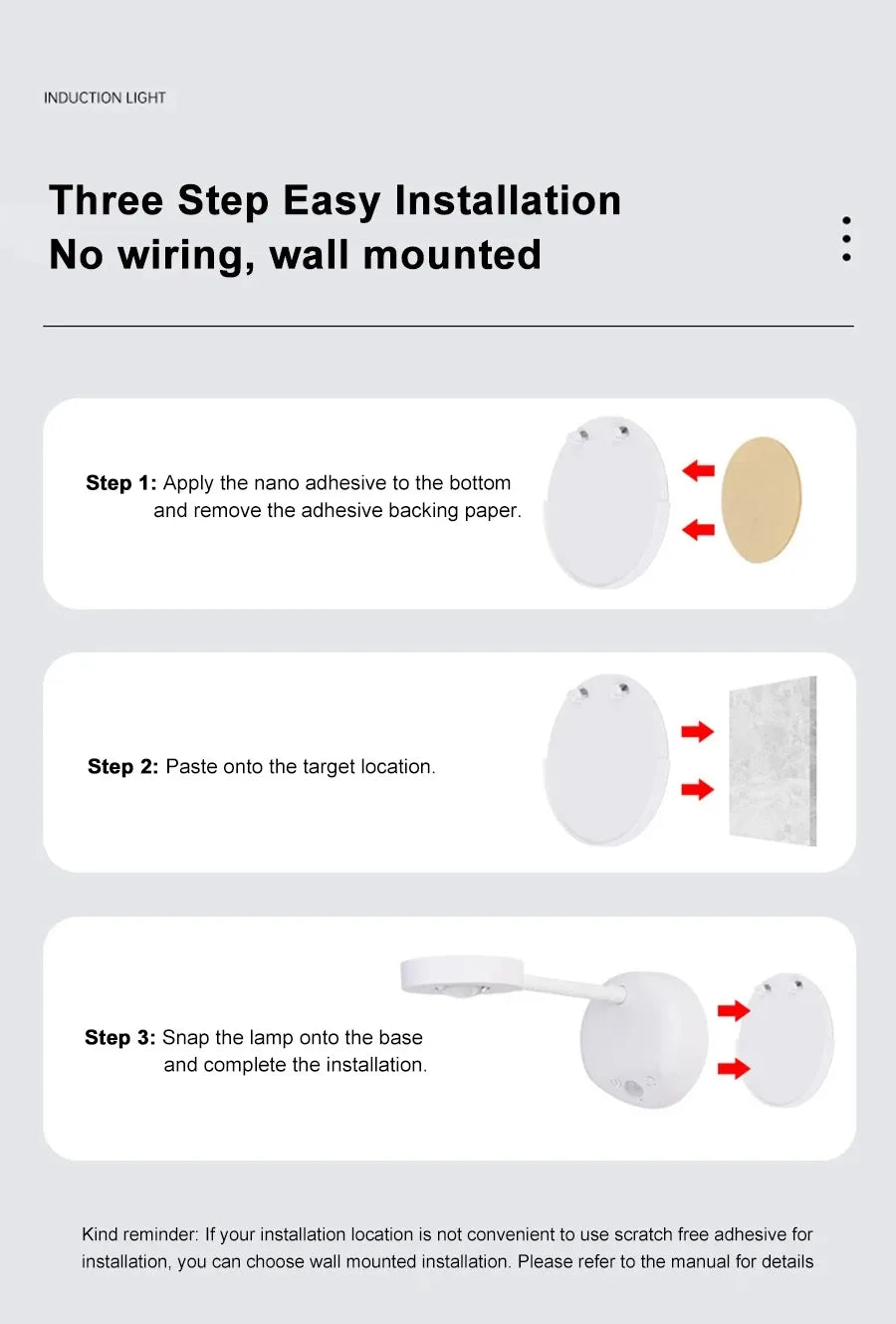 Motion Sensor Night Light - Wireless USB LED for Kitchen, Bedroom, Living Room - The Prime Shop