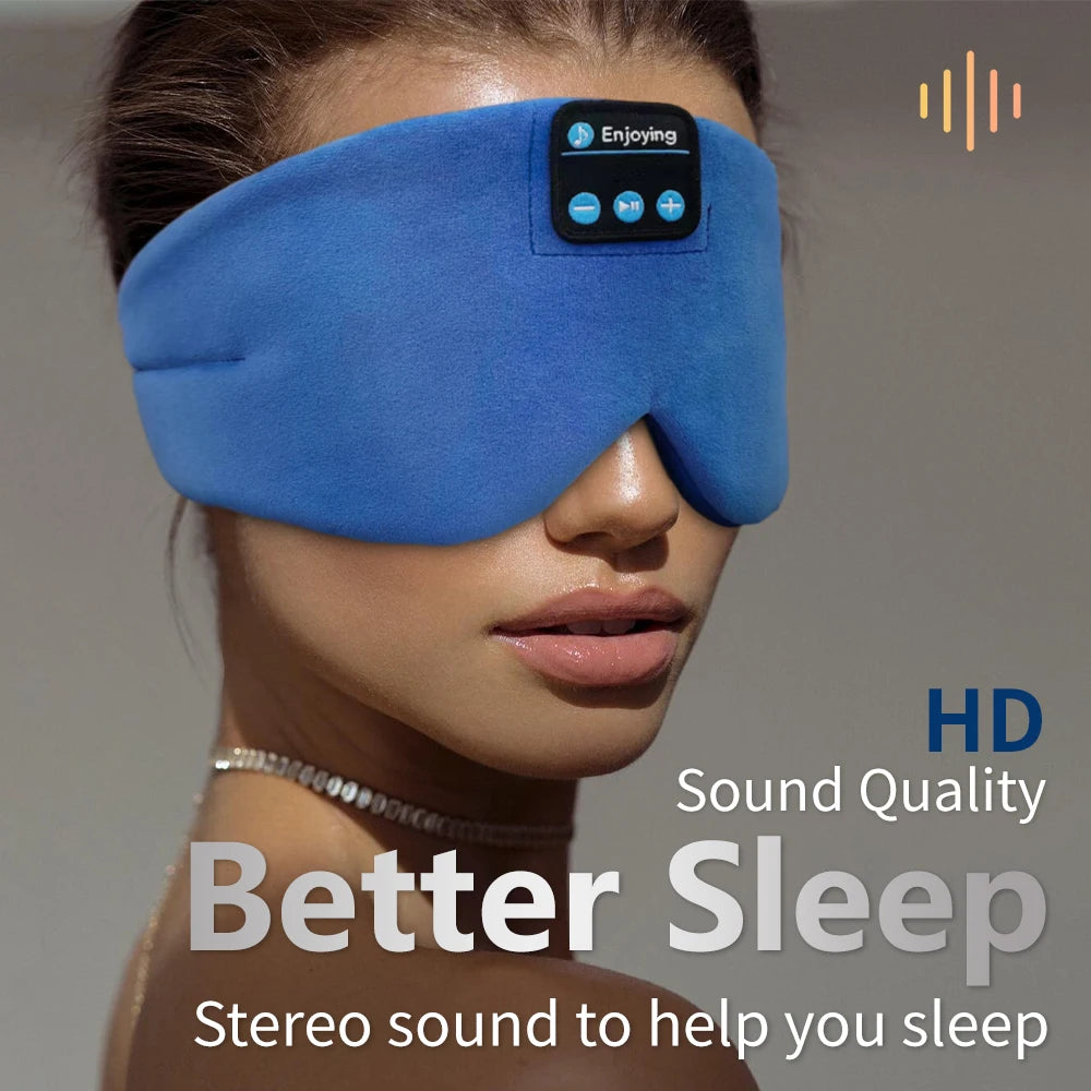 Eye Mask with Bluetooth Headphones – Adjustable Music Sleep Mask for Comfort and Insomnia - The Prime Shop