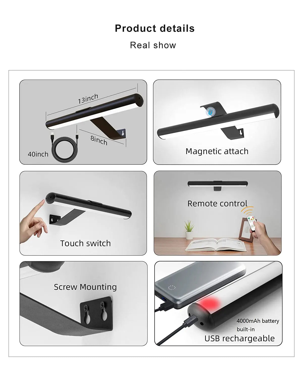 Painting Picture Light Portrait With Remote Living Room Wireless Wall Lamp Art Display Rechargeable Battery Operated Photo - The Prime Shop