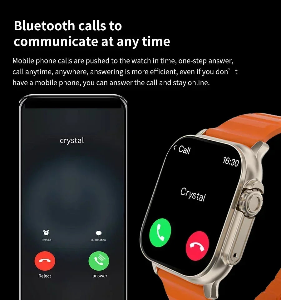 T800 U2 Smart Watch 49mm with GPS, NFC, Bluetooth, Wireless Charging, Games - The Prime Shop