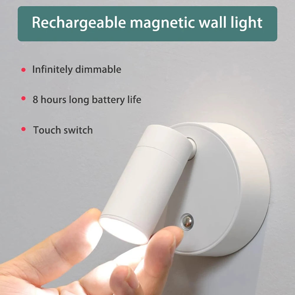 Magnetic LED Wall Lamp – Wireless, Removable, No Wiring, Home Decoration - The Prime Shop