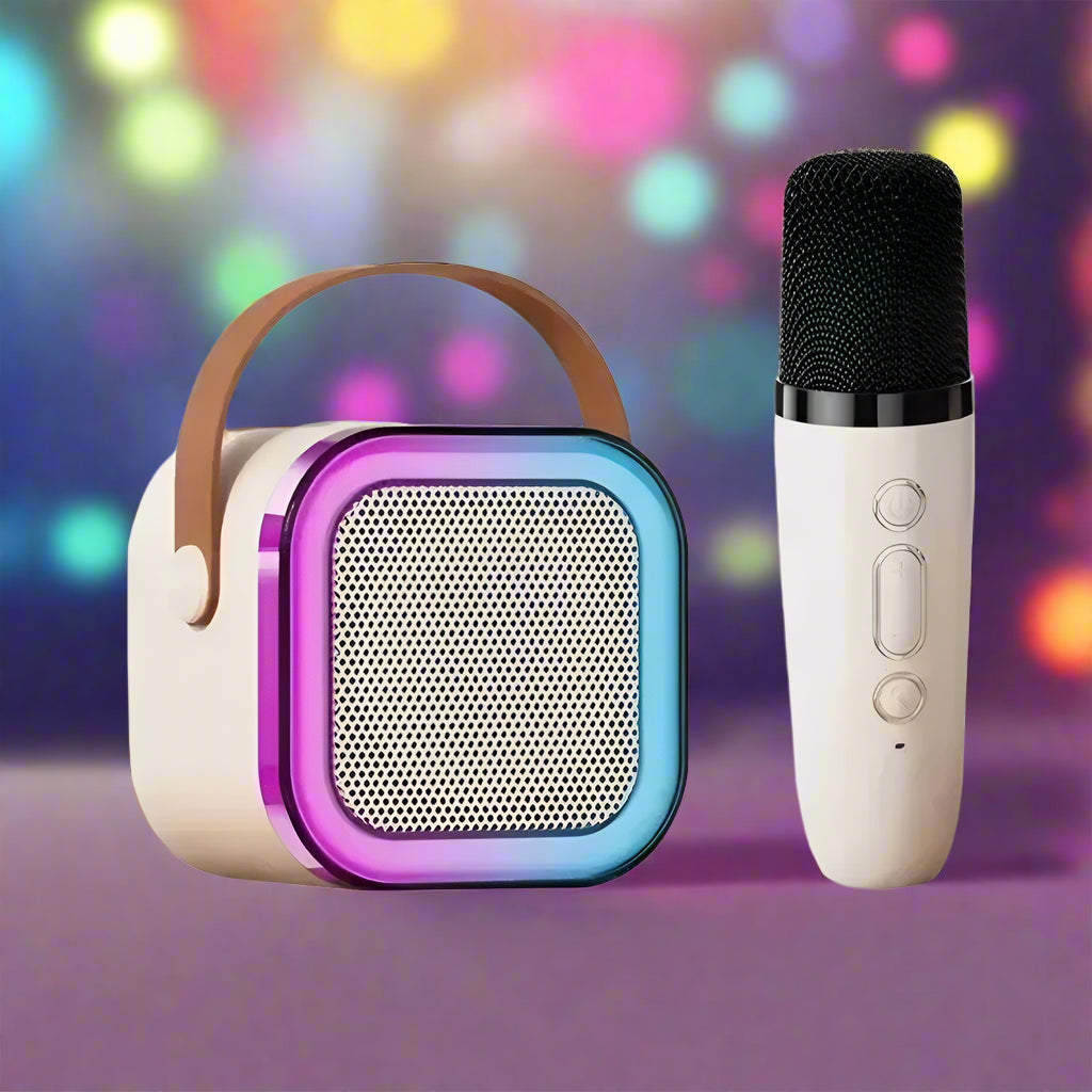 Portable Karaoke Machine Bluetooth 5.3 PA Speaker with 1-2 Wireless Microphones