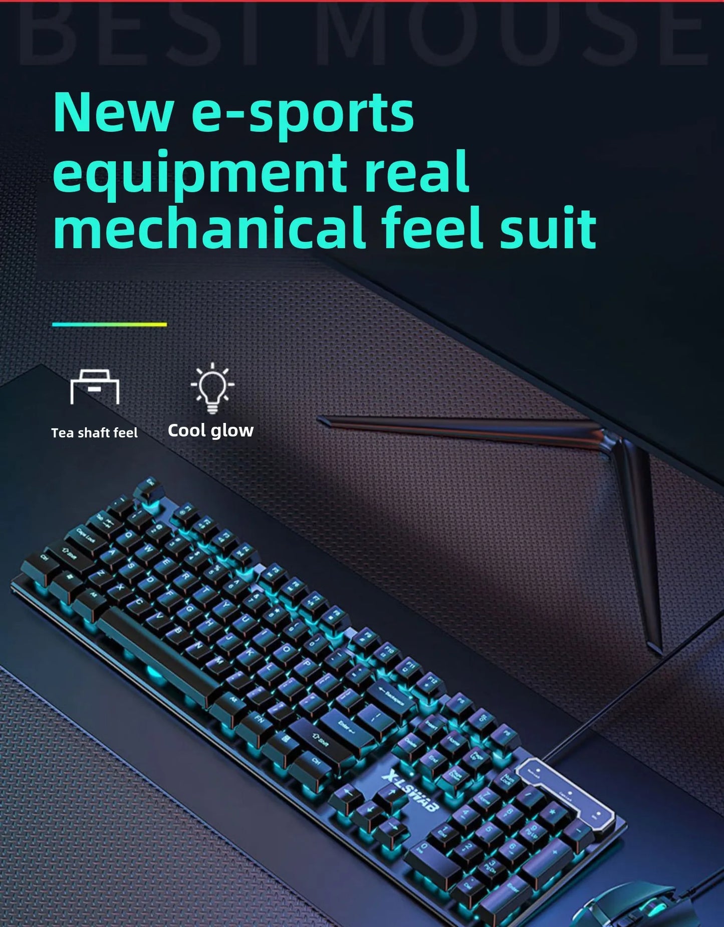 Wired USB RGB Gaming Keyboard & Mouse Combo – Ergonomic, Waterproof Set for Desktop Gamers