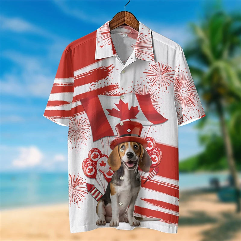 Happy Canada Day 3D Shirt – Maple Leaf Patriotic Tee for Men & Women