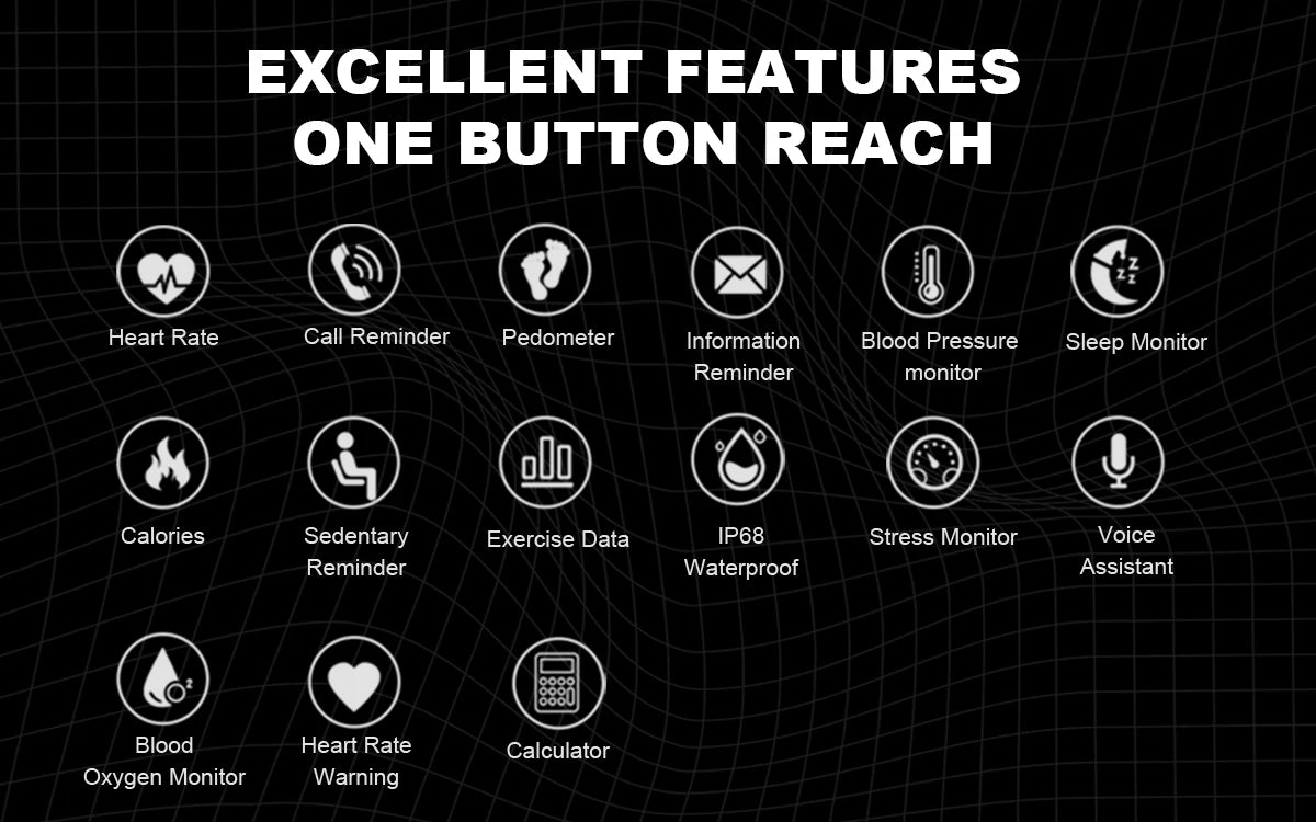 Pro Smart Watch C20 – Voice Assistant, Wireless Call, IP68 Waterproof for Android & iOS