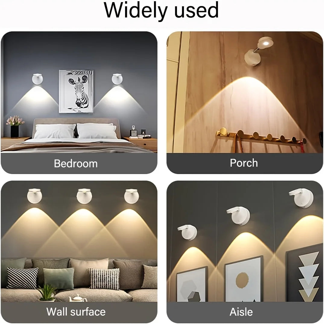 Cordless RGB Cat's Eye LED Wall Lamp – Dimmable Remote Control Night Light for Staircase - The Prime Shop