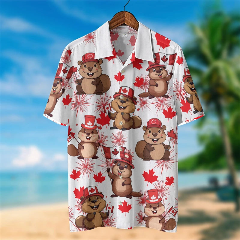 Happy Canada Day 3D Shirt – Maple Leaf Patriotic Tee for Men & Women