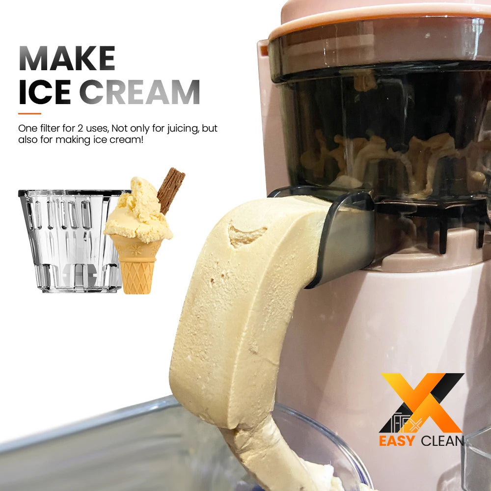 Mini Slow Juicer – Portable Electric Extractor, Easy-Clean Blender, Ice Cream Maker - The Prime Shop