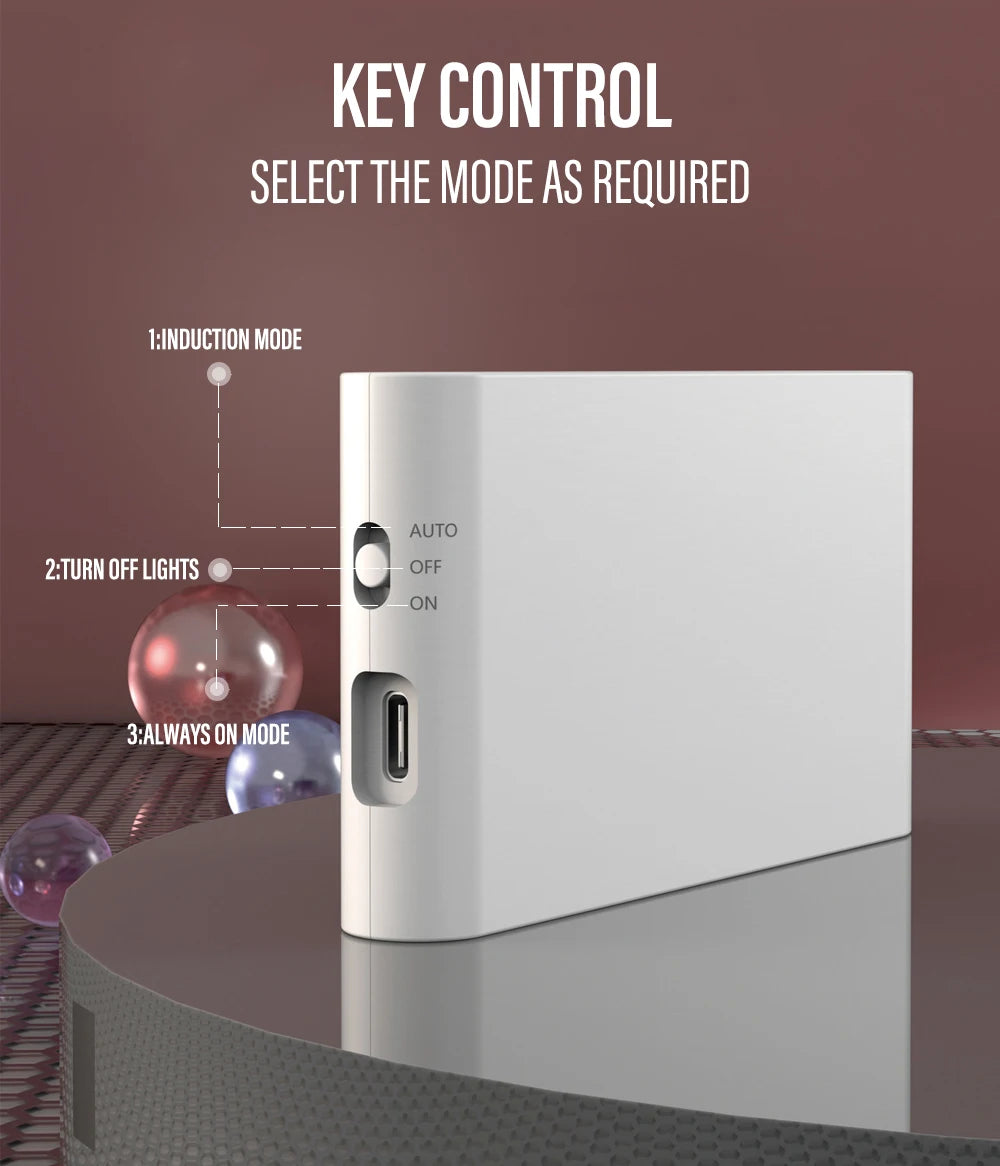 LED Induction Night Light, Wireless USB Rechargeable, Motion Sensor for Bedroom, Corridor, Cabinet