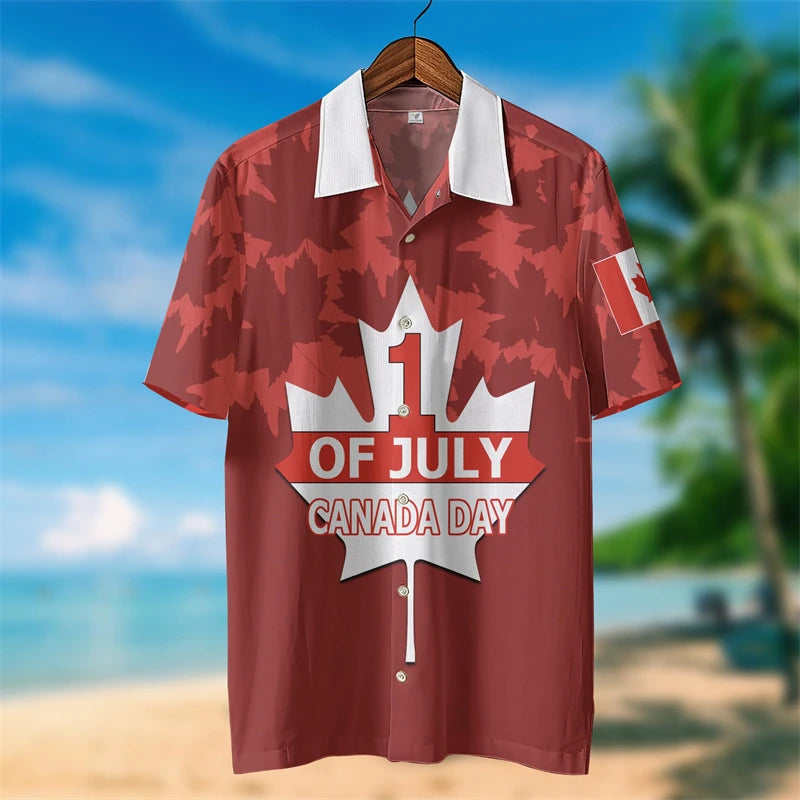 Happy Canada Day 3D Shirt – Maple Leaf Patriotic Tee for Men & Women