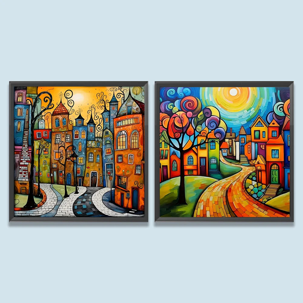 5D DIY Diamond Painting Kit – Vibrant Street Scene for Creative Home Decor - The Prime Shop