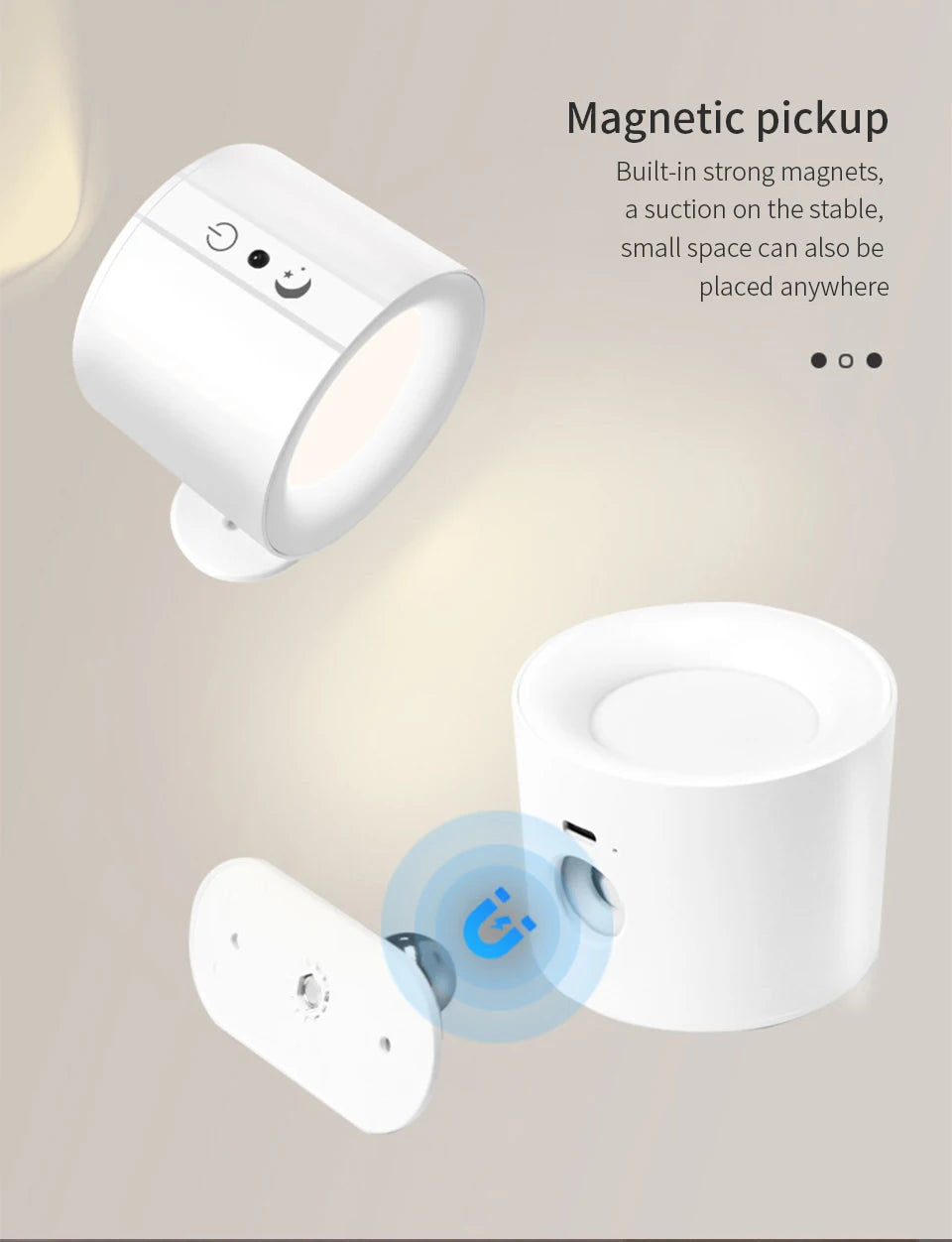 LED Wall Sconce – Touch Control, Double Head, Rotatable, Wireless Night Light for Bedrooms - The Prime Shop