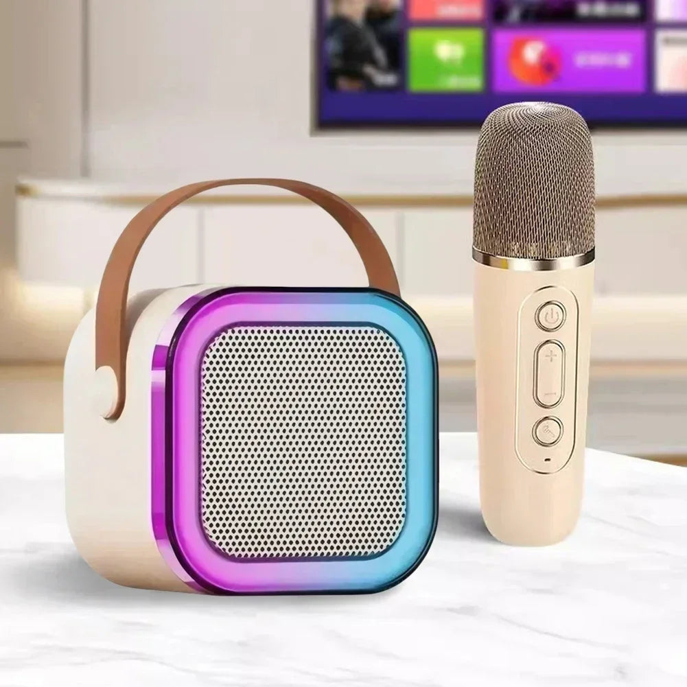 Portable Karaoke Machine Bluetooth 5.3 PA Speaker with 1-2 Wireless Microphones