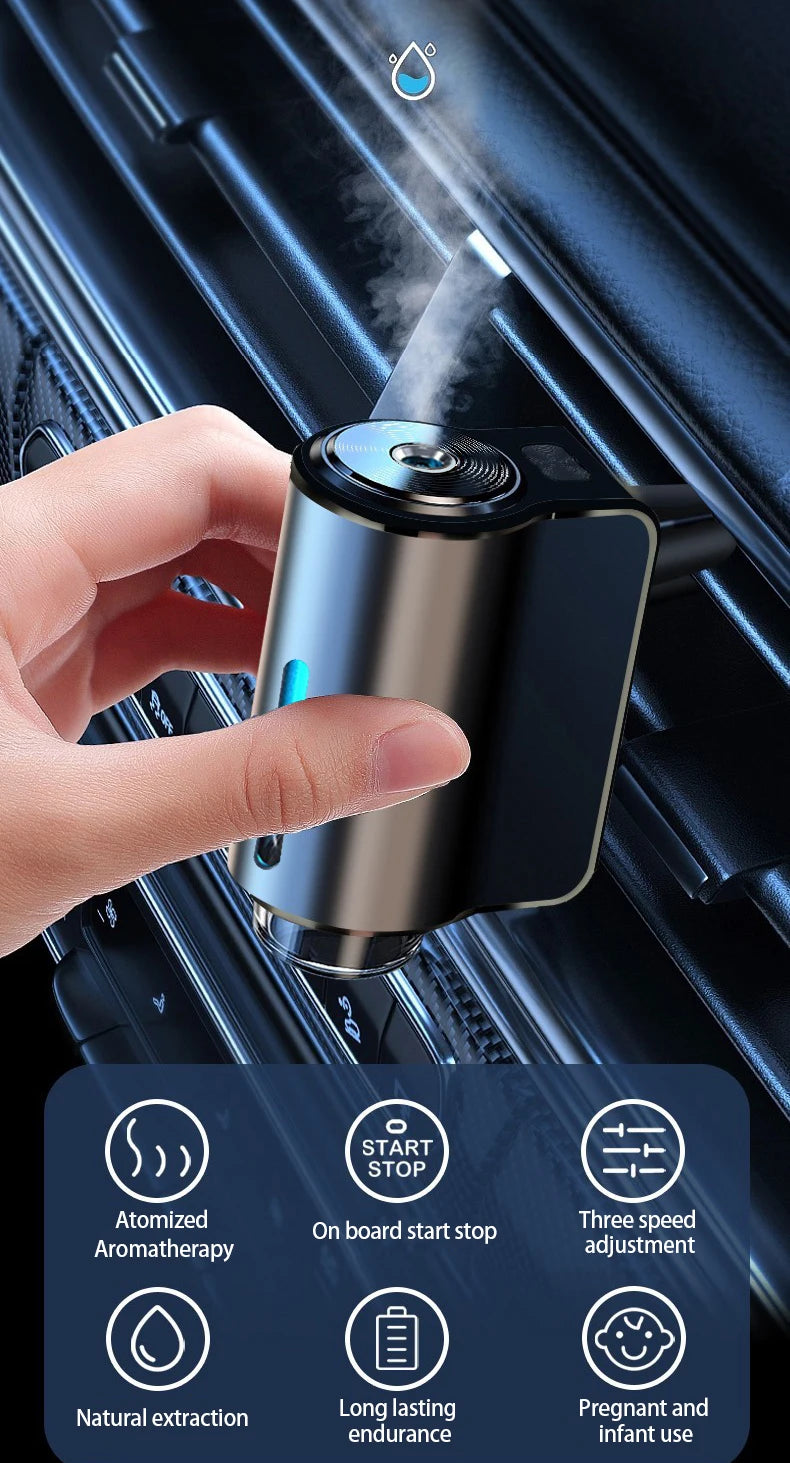 Electric Car Aroma Diffuser – Air Vent Humidifier & Mist Freshener for Odor Removal & Aromatherapy