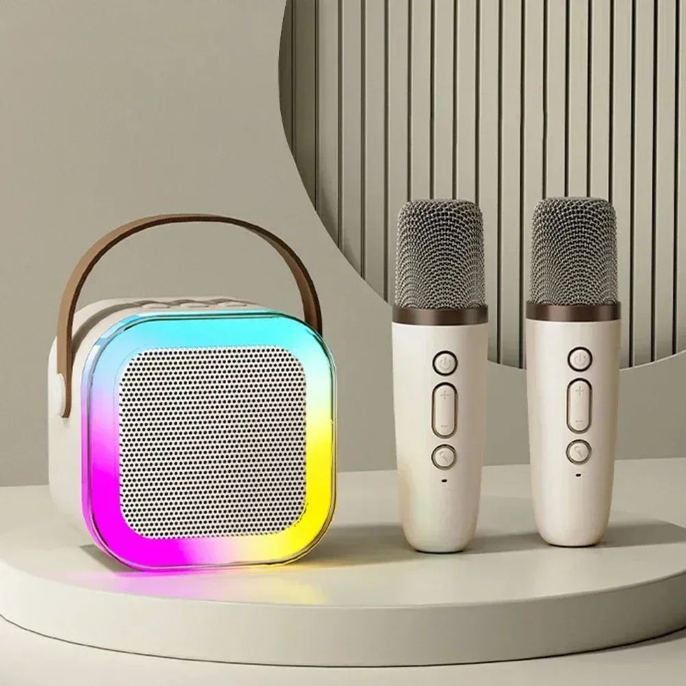Portable Karaoke Machine Bluetooth 5.3 PA Speaker with 1-2 Wireless Microphones