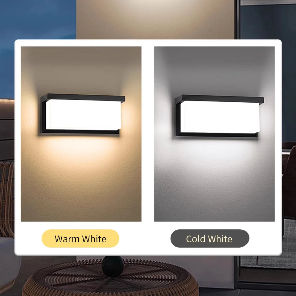 LED Outdoor Wall Light with Motion Sensor – Waterproof, Modern, 16W/10W - The Prime Shop