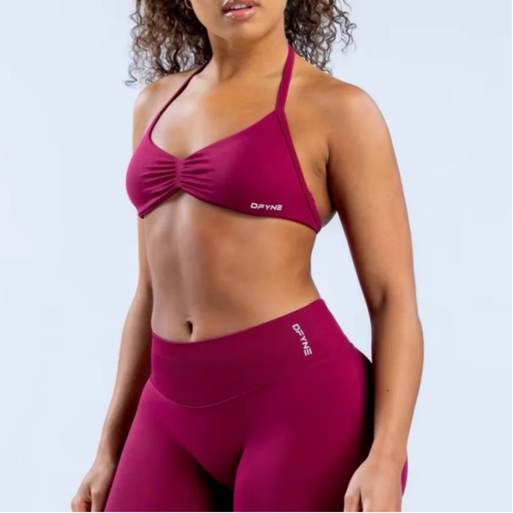 Seamless Strappy Sports Impact Bra – Supportive & Breathable for Yoga, Gym & Running